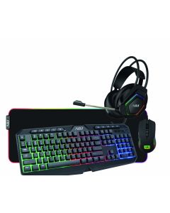  ADJ Kit 4in1 Tastiera italiana /Mouse/Cuffia/Pad HULK gaming multimedia con filo - 530-00001