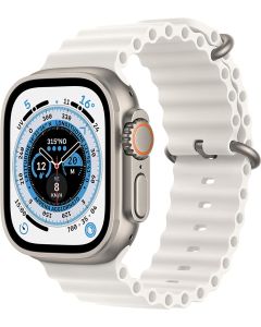 Apple Watch Ultra 49mm GPS + Cellular (Titanium Case, Ocean Band) - Blanc