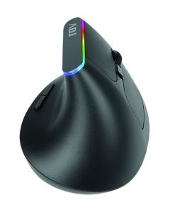 ADJ Mouse ottico wireless Shark Mini Orientamento verticale. Risoluzione da 800 a 1600 DPI, compatibile con Windows/Mac – Colore Nero - 510-00043