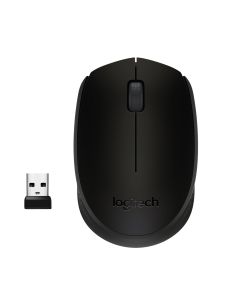 Logitech M171 Mouse Wireless, 2.4 GHz con Mini Ricevitore USB, Rilevamento Ottico, Durata ?Batteria Fino a 12 Mesi, Mouse Ambidestro per PC/Mac/Laptop, Nero - 910-004424