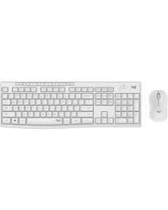 Logitech MK295 Kit Mouse e Tastiera Wireless, Tecnologia SilentTouch Tracciamento Ottico Avanzato, Ricevitore USB Nano, Senza Lag. Bianco - 920-009821