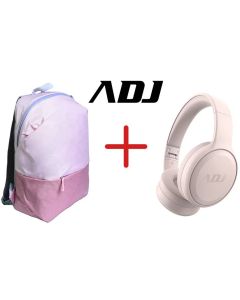 Kit ADJ composto da una Borsa Zaino Notebook Yoof 15.6" Rosa e una Cuffia Bluetooth Deep 2.0 Rosa - ADJBUNDLEE006