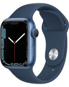 Apple Watch Series 7 (2021) 41mm Bleu Aluminium Case avec Blue Sport Band - Bleu