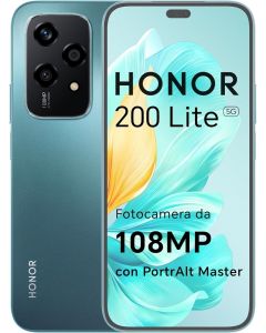 Honor 200 Lite 8GB / 256GB - Cyan Lake- GAR. ITALIA - TIM