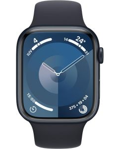 Apple Watch Series 9 (2023) 45mm Aluminium avec Sport Band S/M - Noir