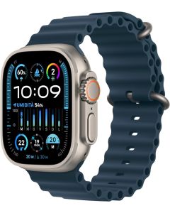 Apple Watch Ultra 2 (2023) 49mm Titanium Case with Ocean Band - Blue - EUROPA