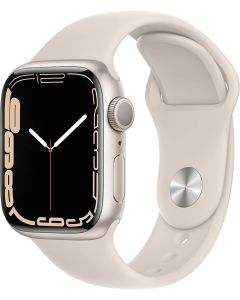 Apple Watch Series 7 (2021) 41mm Starlight Aluminium Case avec Clover Sport Band - Blanc